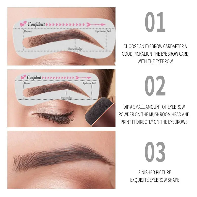 Pinpoint eyebrow templates