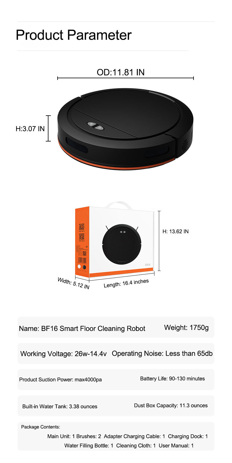 BF16 Smart Vacuum Cleaner